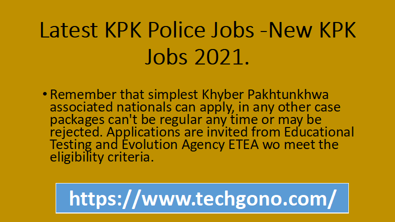 Latest KPK Police Jobs