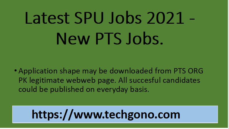 Latest SPU Jobs 2021