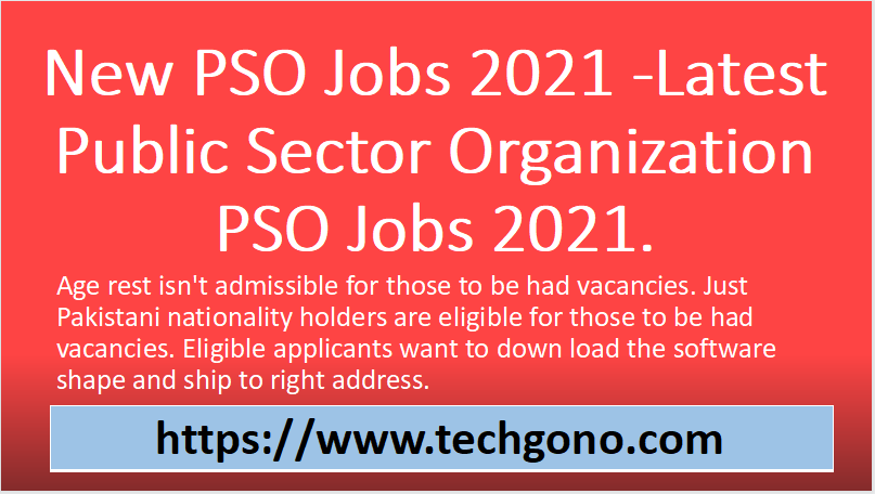 New PSO Jobs 2021